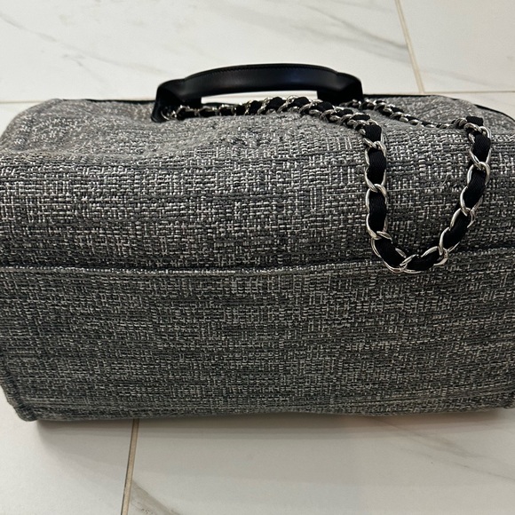 Chanel Canvas Large Deauville Charcoal Tote - Picture 12 of 16
